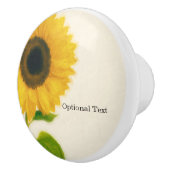 大きな手描きのひまわりがモダンなカントリー調のオリジナルデザイン セラミックノブ (右)