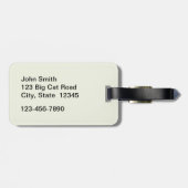 大きな抱きしめ猫の荷物タグ ラゲッジタグ (裏面横)