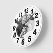 大きな数字とあなたのイメージ付き時計 / 壁掛け時計 ラウンド壁時計 (傾斜)