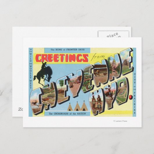 大きな文字のシーン、2からの挨拶 ポストカード (正面/裏面)