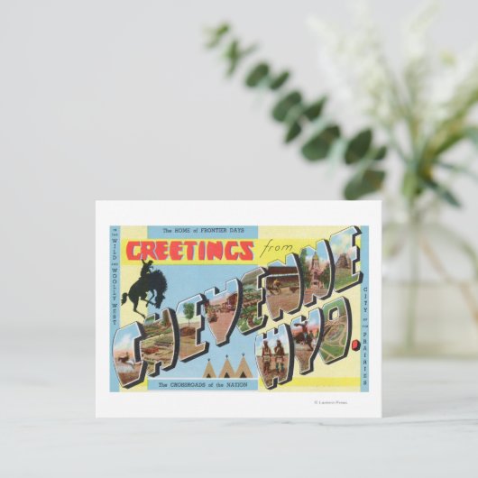 大きな文字のシーン、2からの挨拶 ポストカード (スタンド正面)