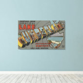 大きな文字のシーン – Lake Cumberland, KY キャンバスプリント (インサイチュ (ウッドフロア))