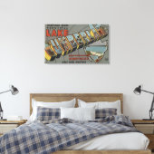 大きな文字のシーン – Lake Cumberland, KY キャンバスプリント (インサイチュ (寝室))