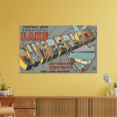 大きな文字のシーン – Lake Cumberland, KY キャンバスプリント (インサイチュ (リビング))