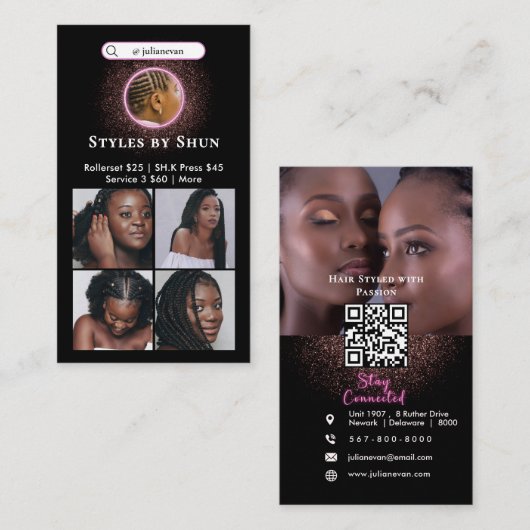 大きな文字組紐の名刺 名刺 (正面/裏面)