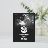 大きな斑点のあるジェネのシルエットのモノグラム写真 インビテーションポストカード (スタンド正面)