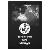 大きな斑点のあるジェネのシルエットのモノグラム写真 クリップボード (裏面)