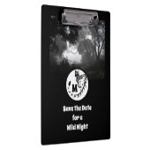 大きな斑点のあるジェネのシルエットのモノグラム写真 クリップボード (右)