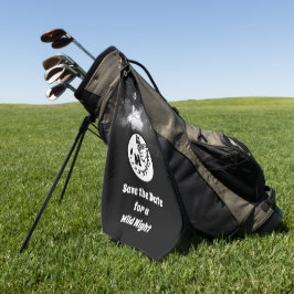 大きな斑点のあるジェネのシルエットのモノグラム写真 ゴルフタオル