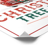 大きな新鮮なクリスマスツリーファームヴィンテージトラック ポスター (角)