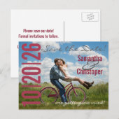 大きな日付写真はがきを保存 案内ポストカード (正面/裏面)