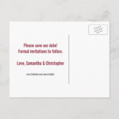 大きな日付写真はがきを保存 案内ポストカード (裏面)