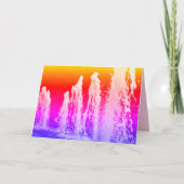 大きな明るい噴出する水噴水カーカラフルド カード (正面)