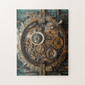 大きな時計のスチームパンクの内部動作 ジグソーパズル (縦)