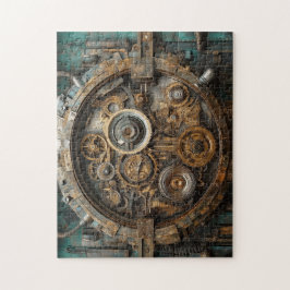 大きな時計のスチームパンクの内部動作 ジグソーパズル