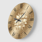 大きな時計の周年おめでとう ラージ壁時計 (傾斜)