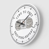 大きな時計を編むかわいい時間 ラージ壁時計 (傾斜)