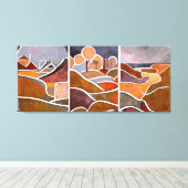 大きな景観のトリプチ キャンバスプリント (インサイチュ (ウッドフロア))