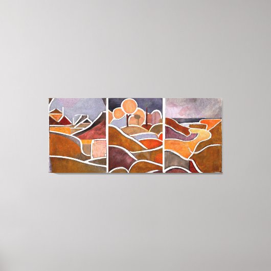 大きな景観のトリプチ キャンバスプリント (正面)