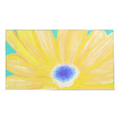 大きな暖かい黄色の花 枕カバー (裏面)