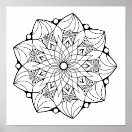 大きな曼荼羅のポスターから色 ポスター