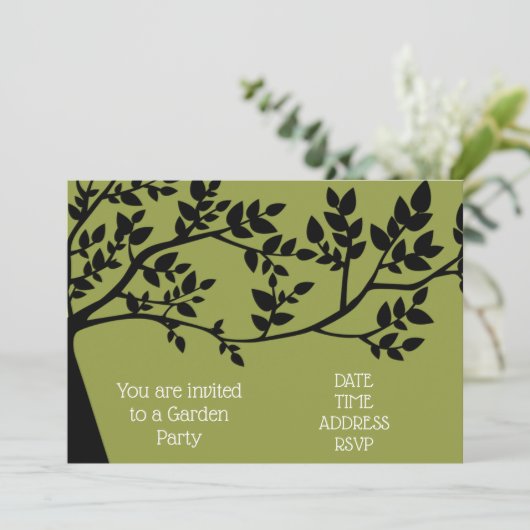 大きな木のガーデンパーティー機能 招待状 (スタンド正面)