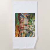 大きな木は有名絵を描なカラフルで素敵だ ビーチタオル (正面)