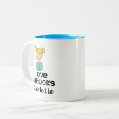 大きな本が大好きな虫 ツートーンマグカップ (正面左)