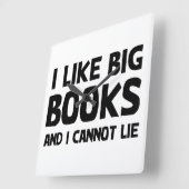 大きな本が好き スクエア壁時計 (傾斜)