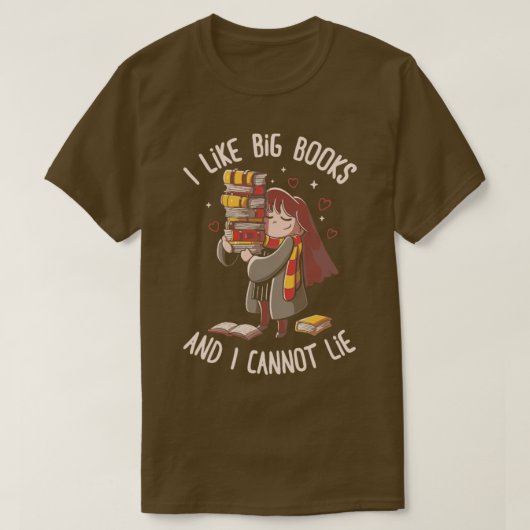 大きな本が好き Tシャツ (デザイン正面)