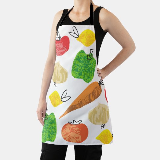 大きな果はっきりした物野菜料理台所 エプロン (インサイチュ)