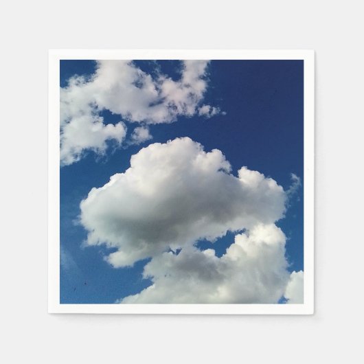 大きな柔らかい雲 スタンダードカクテルナプキン (正面)