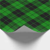 大きな格子模様黒と緑の包み紙 ラッピングペーパー (角)