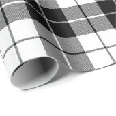 大きな格子模様（白黒）の包み紙 ラッピングペーパー (ロールコーナー)