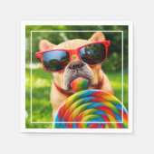 大きな棒つきキャンデー スタンダードカクテルナプキン (正面)