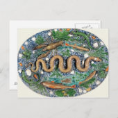 大きな楕円形のレリーフ、 浮き彫り ポストカード (正面/裏面)