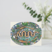 大きな楕円形のレリーフ、 浮き彫り ポストカード (スタンド正面)