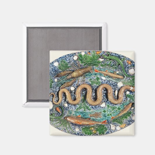 大きな楕円形のレリーフ、 浮き彫り マグネット (正面/裏面)