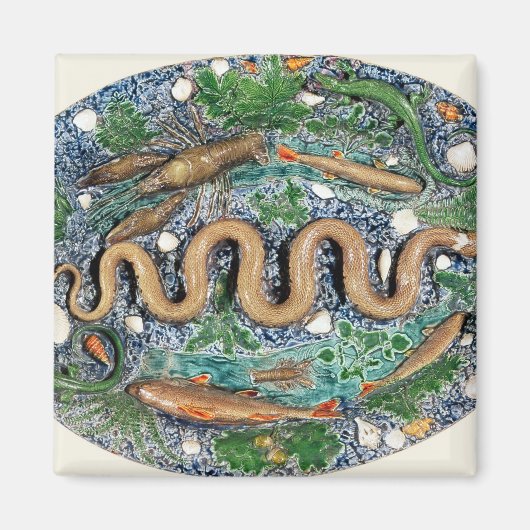 大きな楕円形のレリーフ、 浮き彫り マグネット (正面)