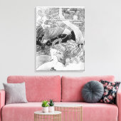 大きな樫の木が切り倒されている キャンバスプリント (インサイチュ (リビング))