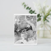 大きな樫の木が切り倒されている ポストカード (スタンド正面)