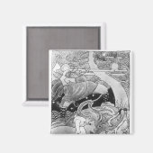 大きな樫の木が切り倒されている マグネット (正面/裏面)