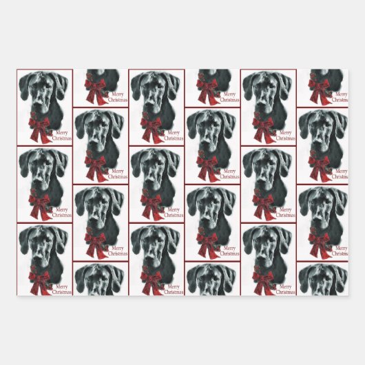 大きな正気のクリスマス ラッピングペーパーシート (正面)