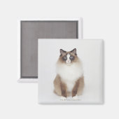 大きな毛皮の猫 マグネット (正面/裏面)