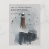 大きな波が灯台を襲った ポストカード (正面)