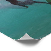 大きな波のサーフィン ポスター (角)