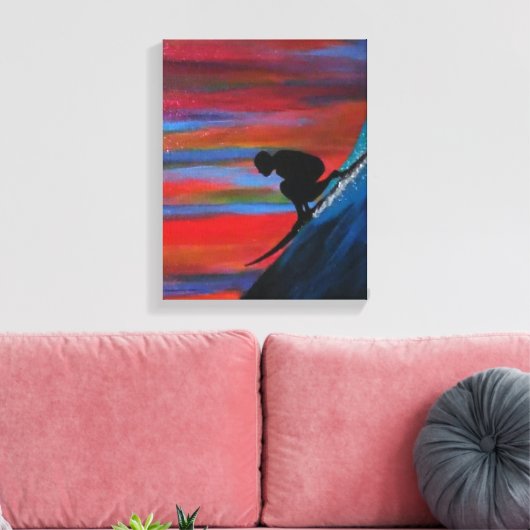 大きな波 キャンバスプリント (インサイチュ (リビング))