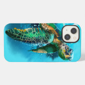 大きな海亀 iPhoneケース (裏面横)