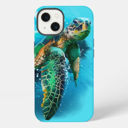 大きな海亀 iPhoneケース (裏面)