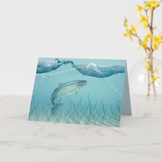 大きな海 カード (黄色い花)